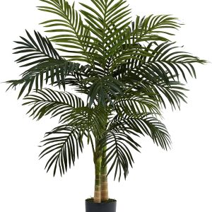 4ft Golden Cane Palm Artificial Tree