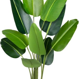 Artificial Bird of Paradise Plant 5.2Ft Fake Tropical Palm Tree